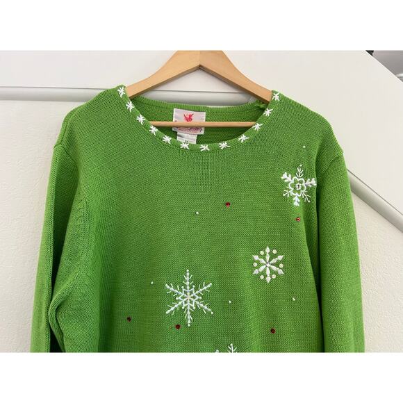 NWT Quacker Factory Santa's Reindeer Light Up Christmas Sweater Womens 2X TESTED - Picture 7 of 16